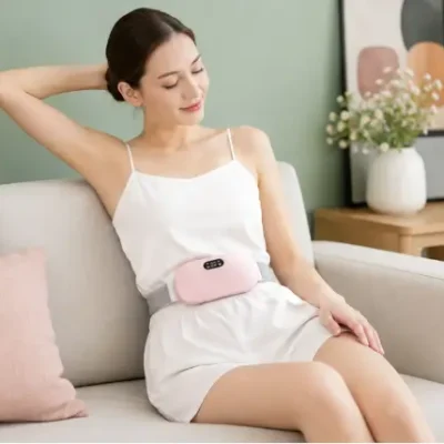 Helospace Period Cramp Relief Massager & Heating Pad – Cordless Fast Heating Menstrual Pain Relief Device for Women ( pink, OS )