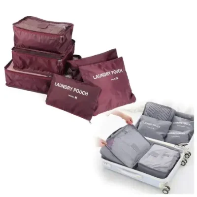 Waterproof Travel Packing Cubes Set 6 Pcs Organizer for Luggage, Laundry, and Storage ( default, Standard ).